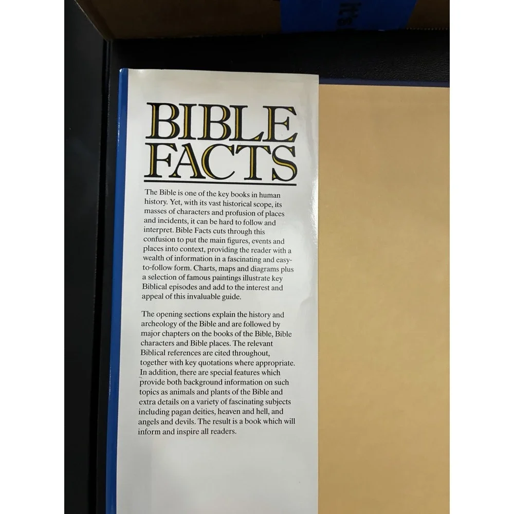 Bible Facts Book by Jenny Roberts Hardcover 1990 Pictures Maps Historical